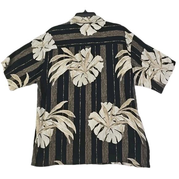 Puritan ~Men's Size L~ Brown/Black Hawaiian Button Up Casual Shirt Short Sleeve. - Picture 9 of 10